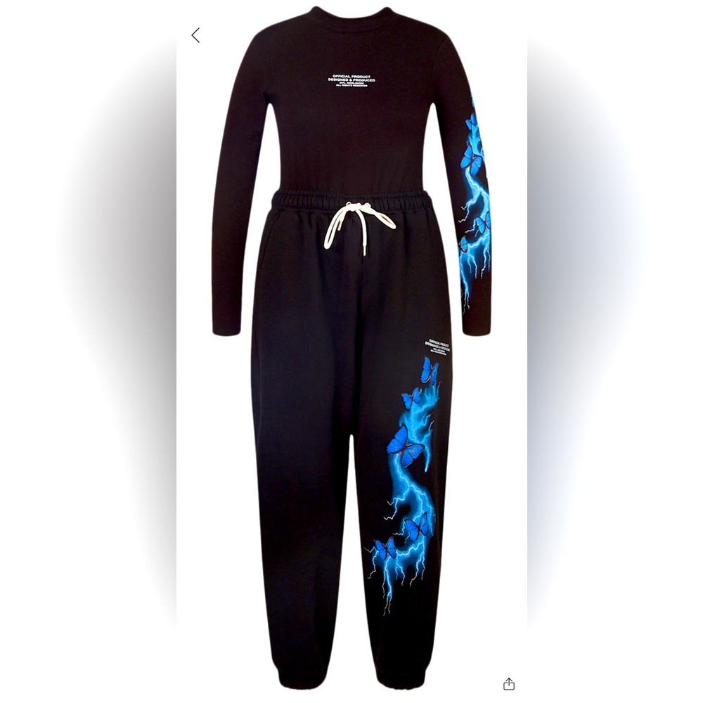 PLUS LIGHTENING PRINT BODYSUIT &
JOGGER SET - Picture 1 of 4